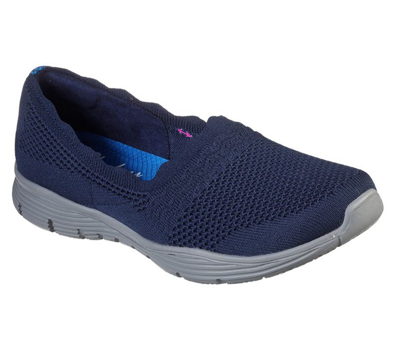 Skechers Dam Marinblå Platta Skor - Seager - Umpire - Sverige (DKGRA-5849)